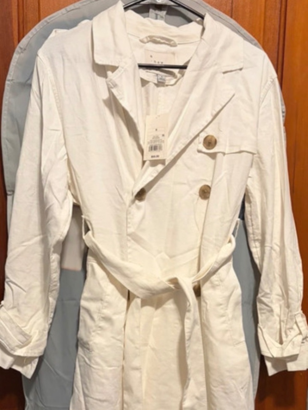 A New Day Linen Trench Coat